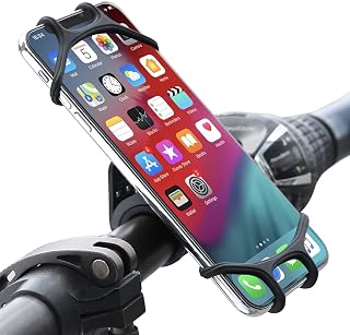 ESUALS Road Bike Phone Holder Handlebar Silicone Holder Bike Accessories For 4.5-7 Inch Phones Bicycle Cell Phone Holder