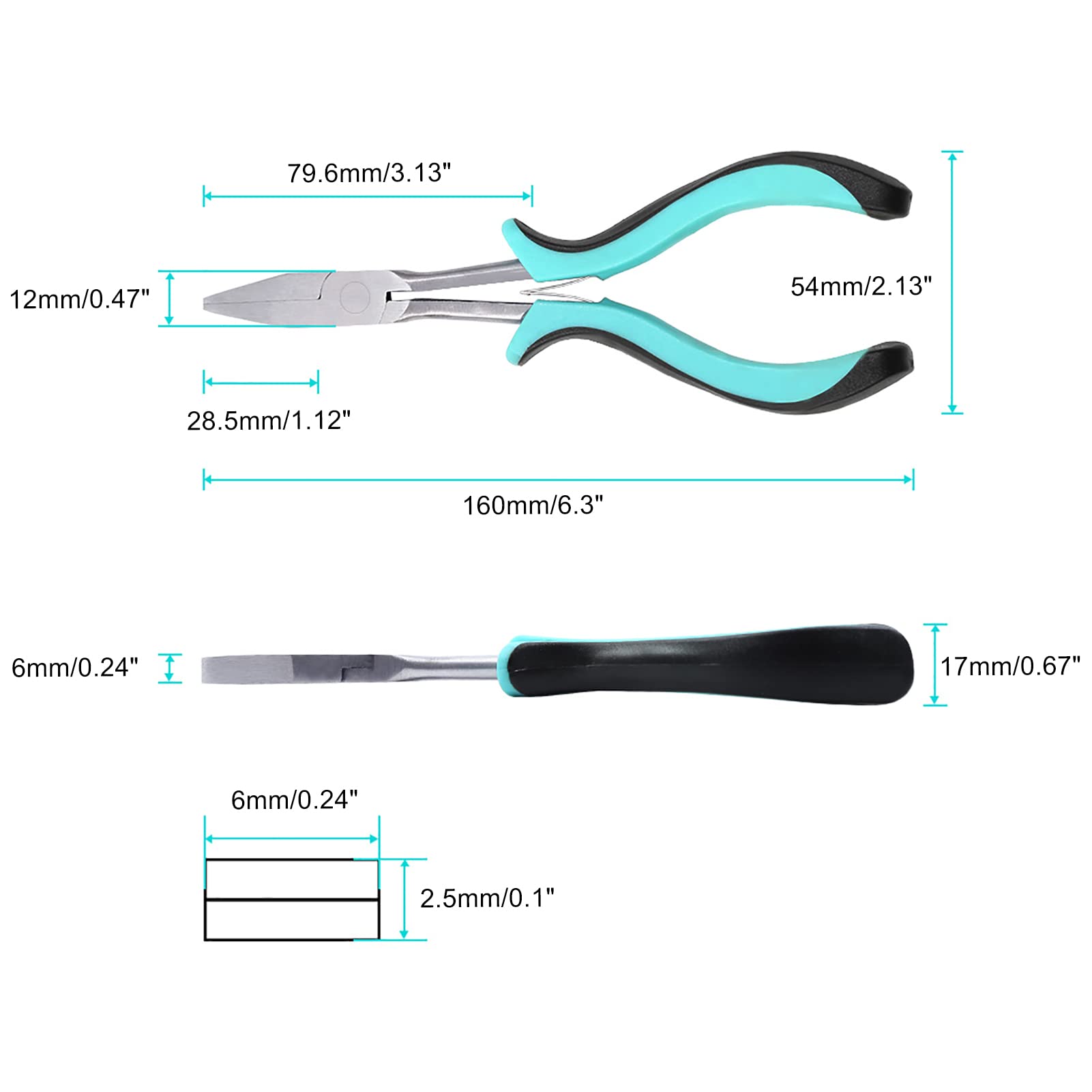 Speedwox Mini-Zange 7,6 Cm Blau - Perfekt Für Schmuck Basteln & Handarbeiten