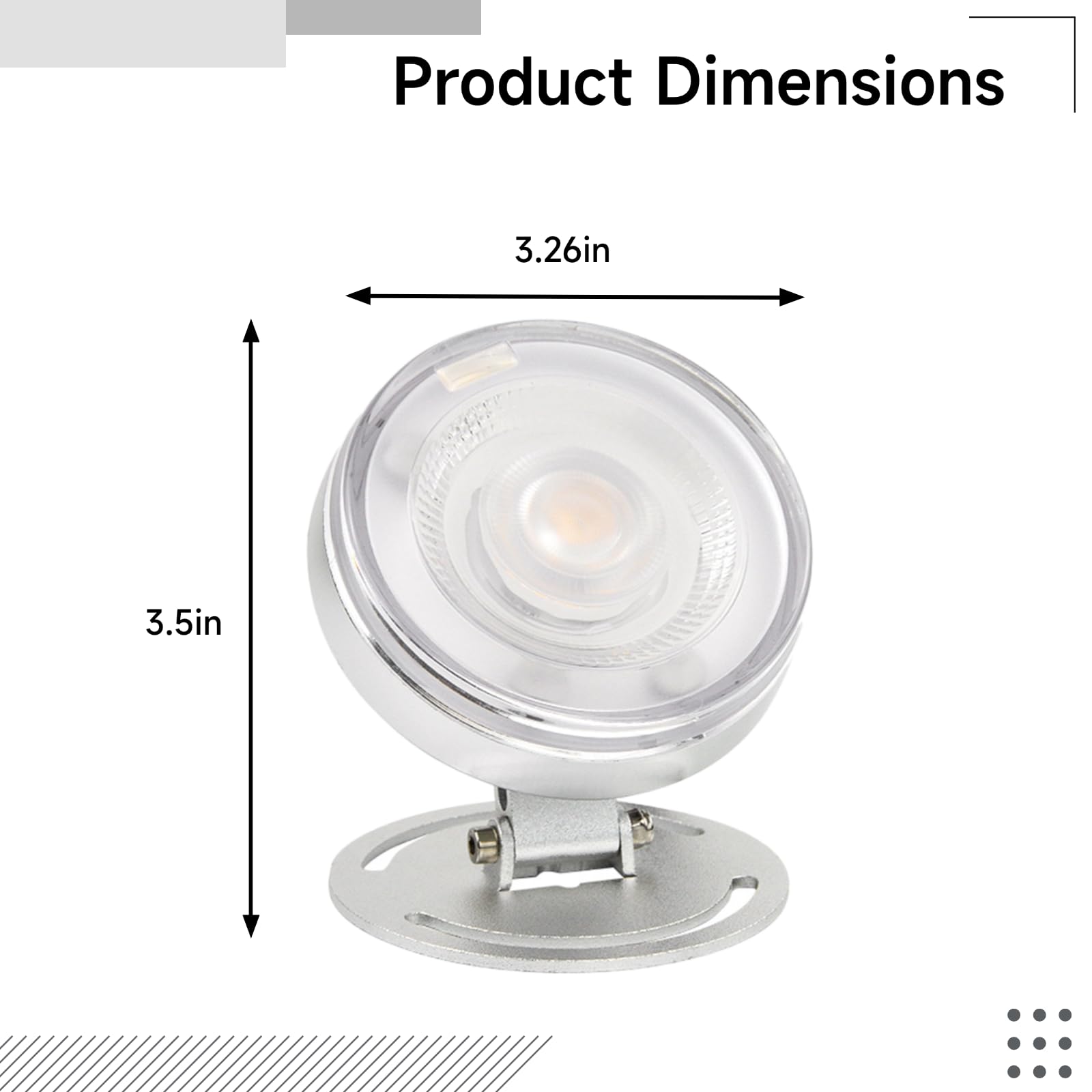 LED-Brunnenlichter, 12 W, 3000 K, Warmweiß, DC 12 V, 8,9 cm, tauchfähiges Teichlicht, IP68 wasserdicht, für Teich, Pool, Unterwasser-Landschaftslicht