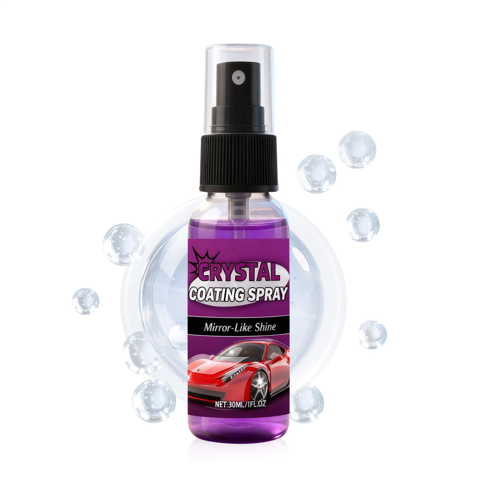 Muiltvoe Car Coating Spray, 30ML Waterless Cleaning Restorer, Ceramic Spray Coating for Car, Automobile Paint Protection, Exterior, Tire, Glass, Headlight, Windshield, Outdoor, Indoor
