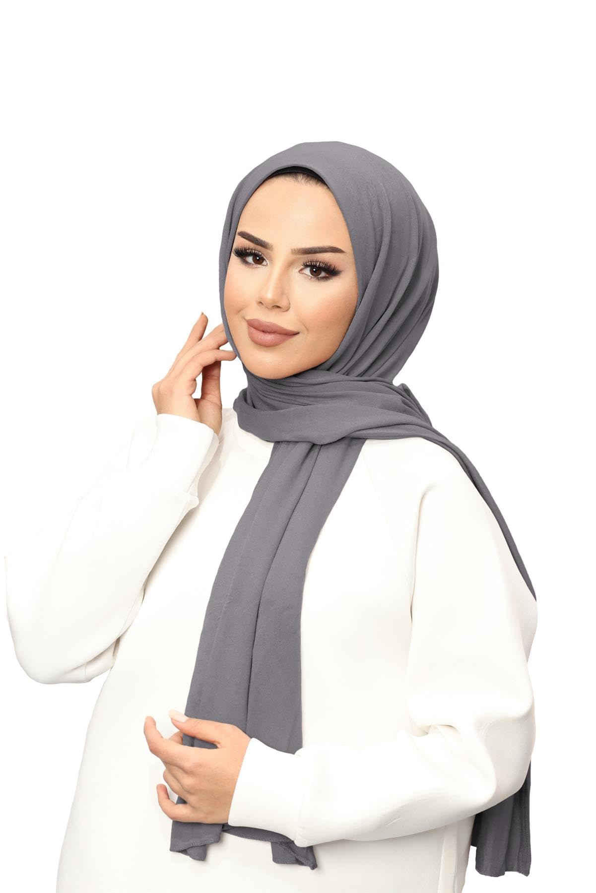 Hamishkane® Premium Jersey Ladies Scarves, Muslim Soft Stretchy Head Scarf for Women UK, Plain Gift Prayer Shawl Wrap Jersey Hijab, Modern Scarves for Women head Scarf