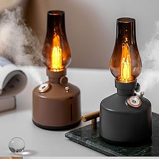 加湿器 アロマディフューザー 小型 除菌 超音波式 加湿器 卓上 アロマ対応 アウトドア感覚 家キャン お家でキャンプ レトロ ノスタルジック LED ランタン 調光機能 バッテリー式 Type-c給電式 お手入れ簡単 静音 省エネ 加湿器 小型 卓上加湿器 コンパクト お手入れ簡単 乾燥対策 寝室 部屋用 (グリーン)