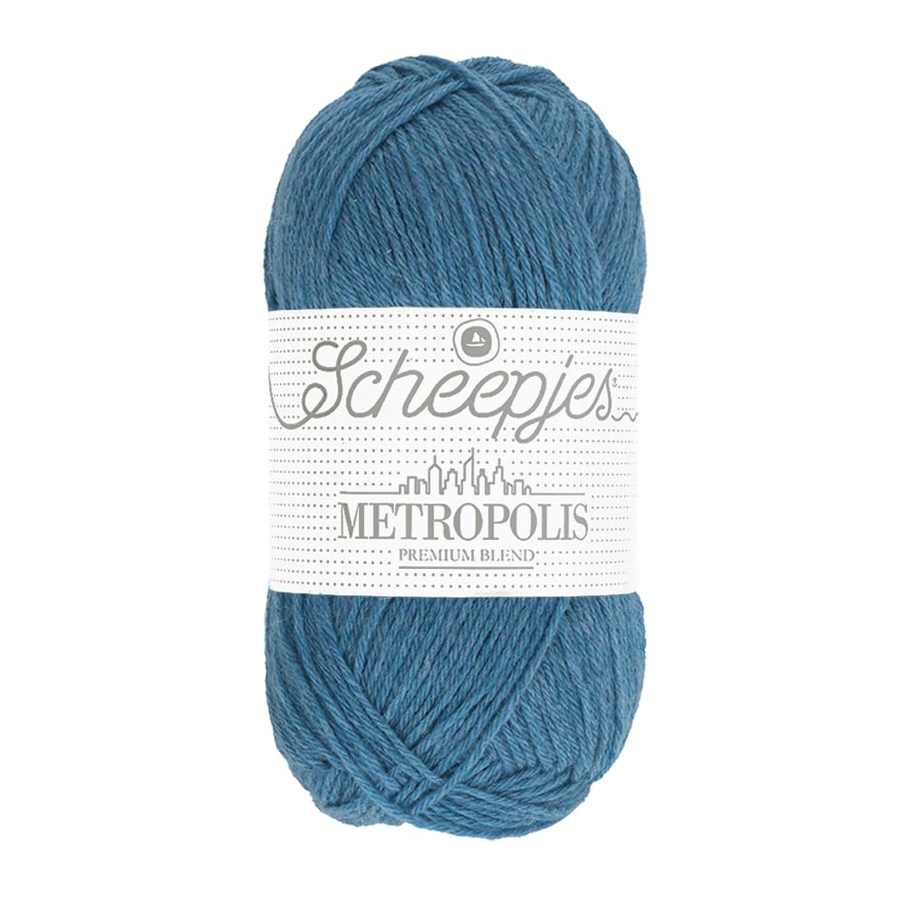 Scheepjes Metropolis 50g - 009 Madrid, Blue Knitting and Crochet Yarn