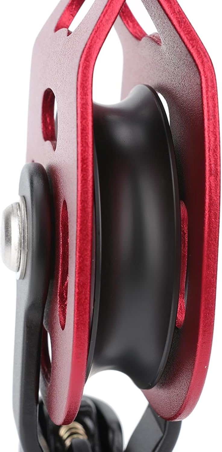 Pulley Climbing Single s Wheel,4KN Aluminium Heavy Duty Single s Rope Pulley Block for 812mm Rope Climbing Pulley Lifting Device Pulley