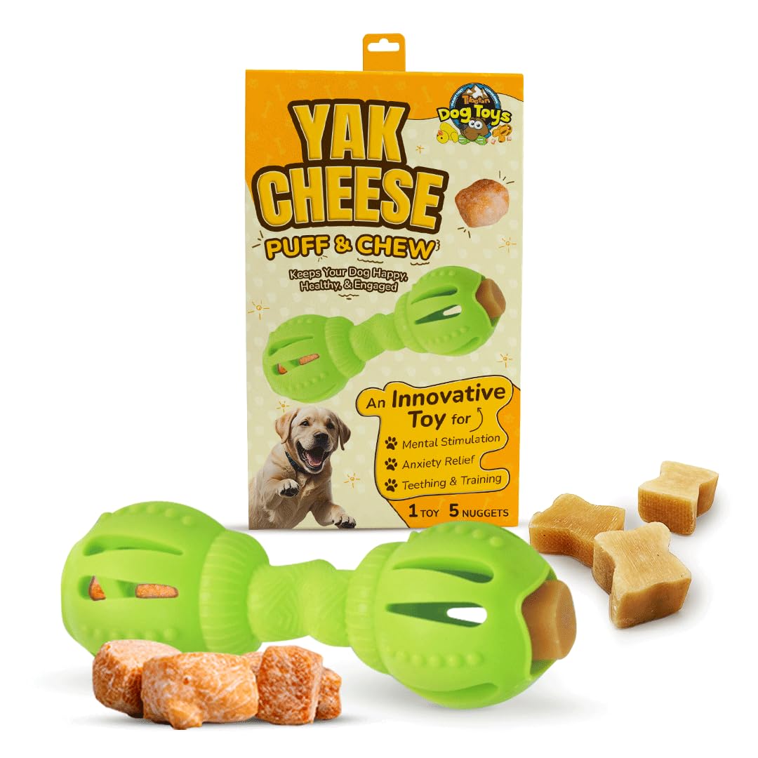 Haltère osseux pour chien Tibetan Dog Chew et distributeur de fromage de yak interactif
