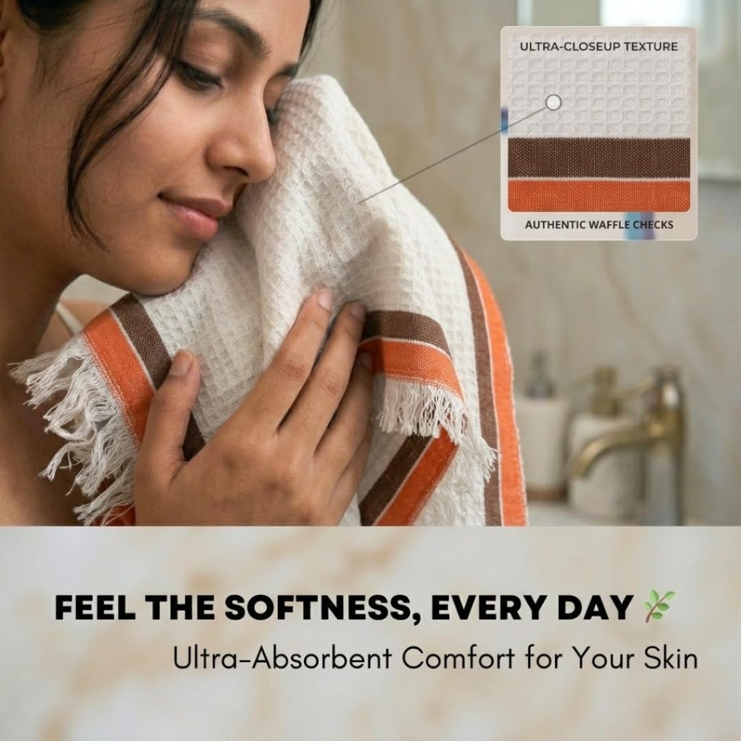 Athom Living Light Weight Cotton Premium Bath Towel, Soft & Absorbent, Quick-Dry, Multicolor, Durable & Comfortable for Daily Use, Ideal for Home, Gym, and Travel |75x150 cm Pack of 6 2