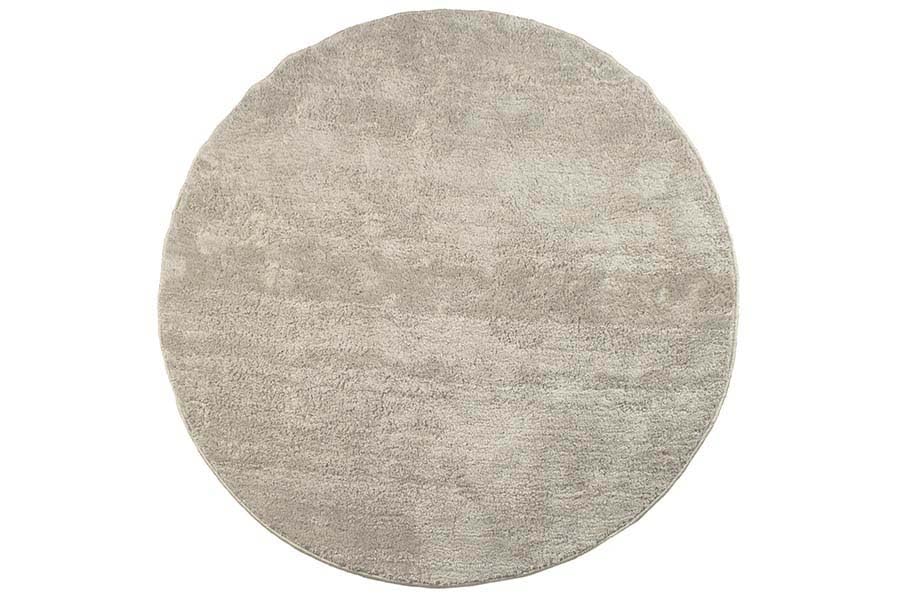 Tapete Redondo 1,00m Quarto Sala Escritório Pelo Macio Antiderrapante (Bege)