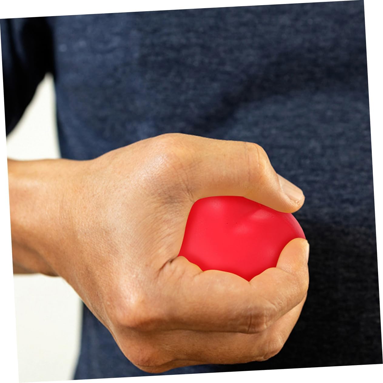 Mikikit Hand Grip Ball 6-Pack Heart-Shaped Pu Finger Training Exercise Balls for Hand Strength Therapy and Muscle Conditioning Portable Exerciser for Seniors and Athletes