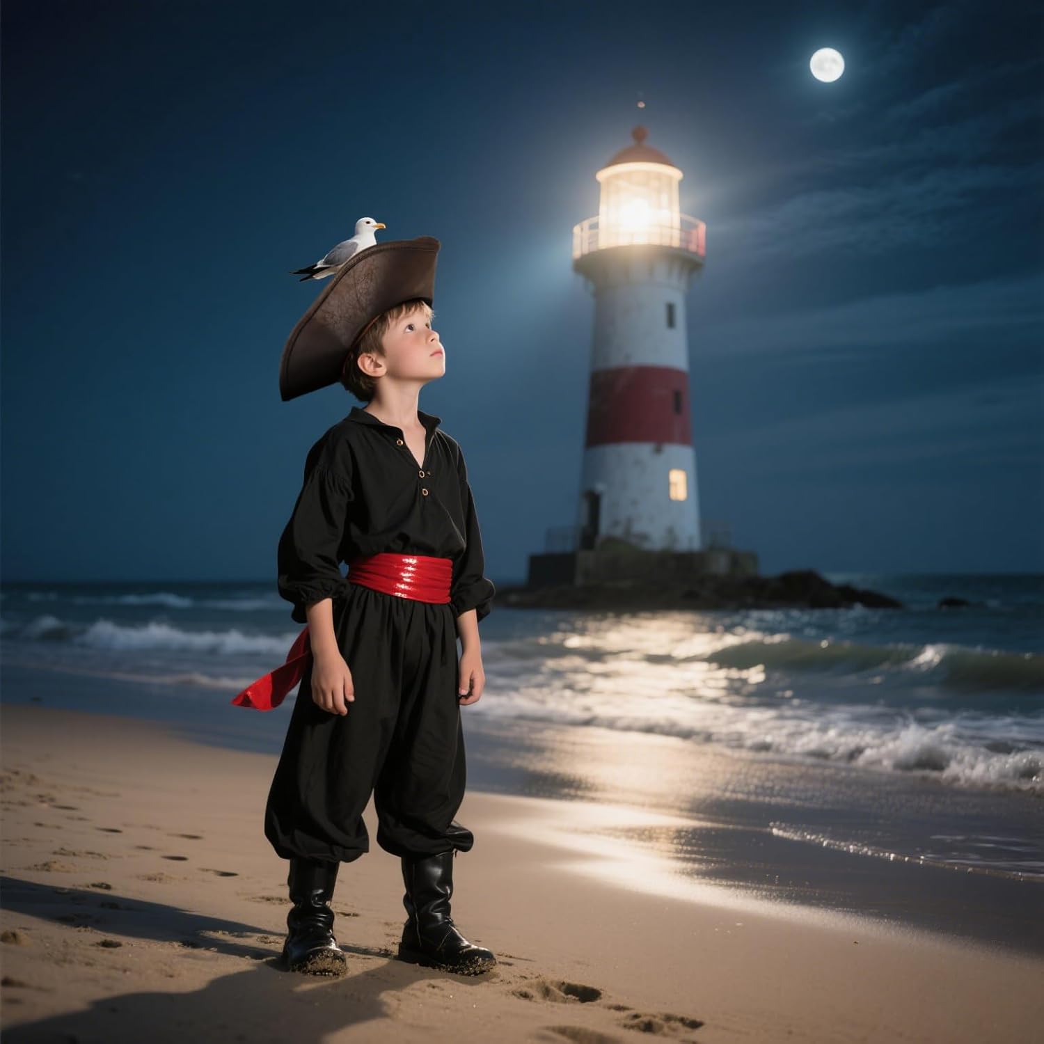 VZQI Pirate Hat for Kids Distressed Colonial Style Tricorn Hat for Boy Halloween Costume Accessory Pro 3-13T - Image 2