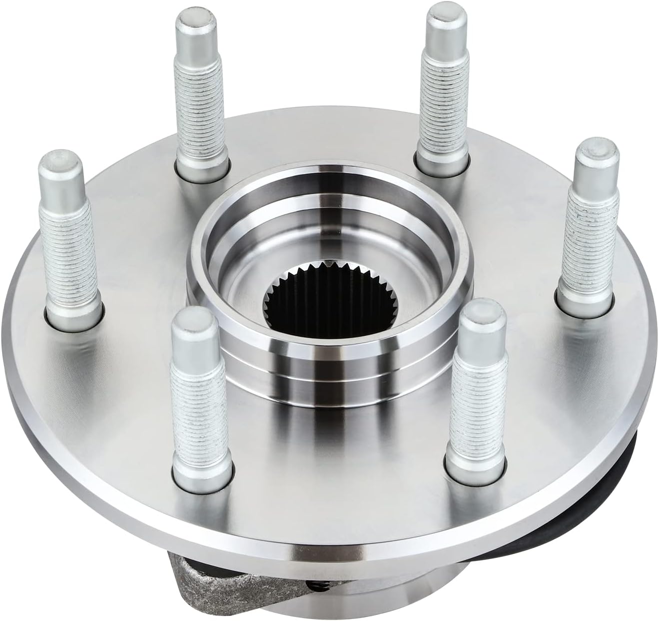 Auto Dynasty [ABS Sensor Model]OE Style Front Wheel Bearing Hub Assembly with Plug & Cable Compatible with Cadillac Escalade Chevy Express GMC Sierra Yukon 99-14, Driver or Passenger Side, Bare Steel