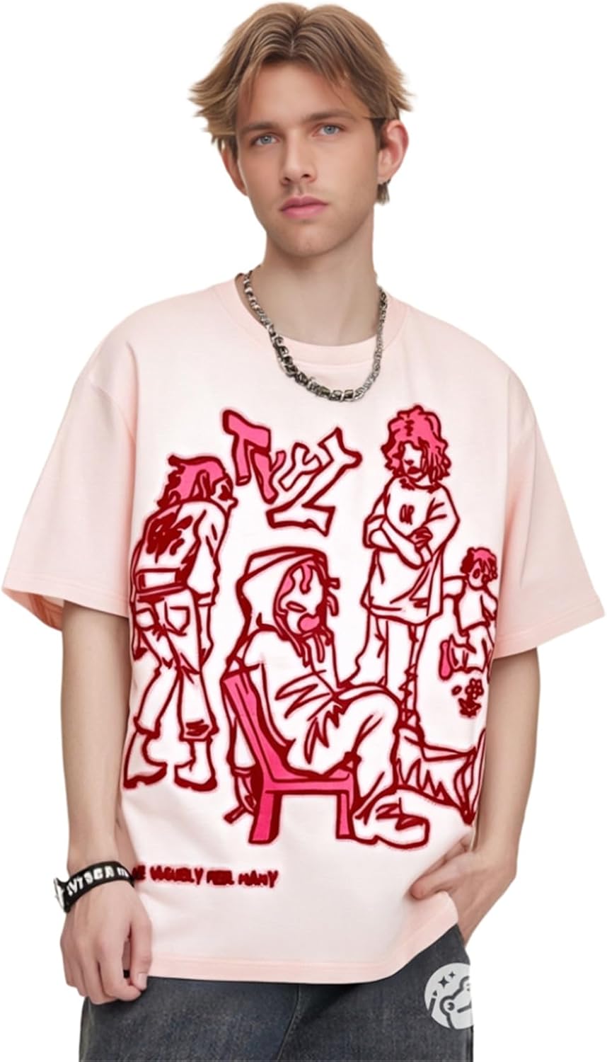 Oversized Graphic Tees for Women Y2k Men Streetwear Harajuku T-Shirts Vintage Tees - Image 4