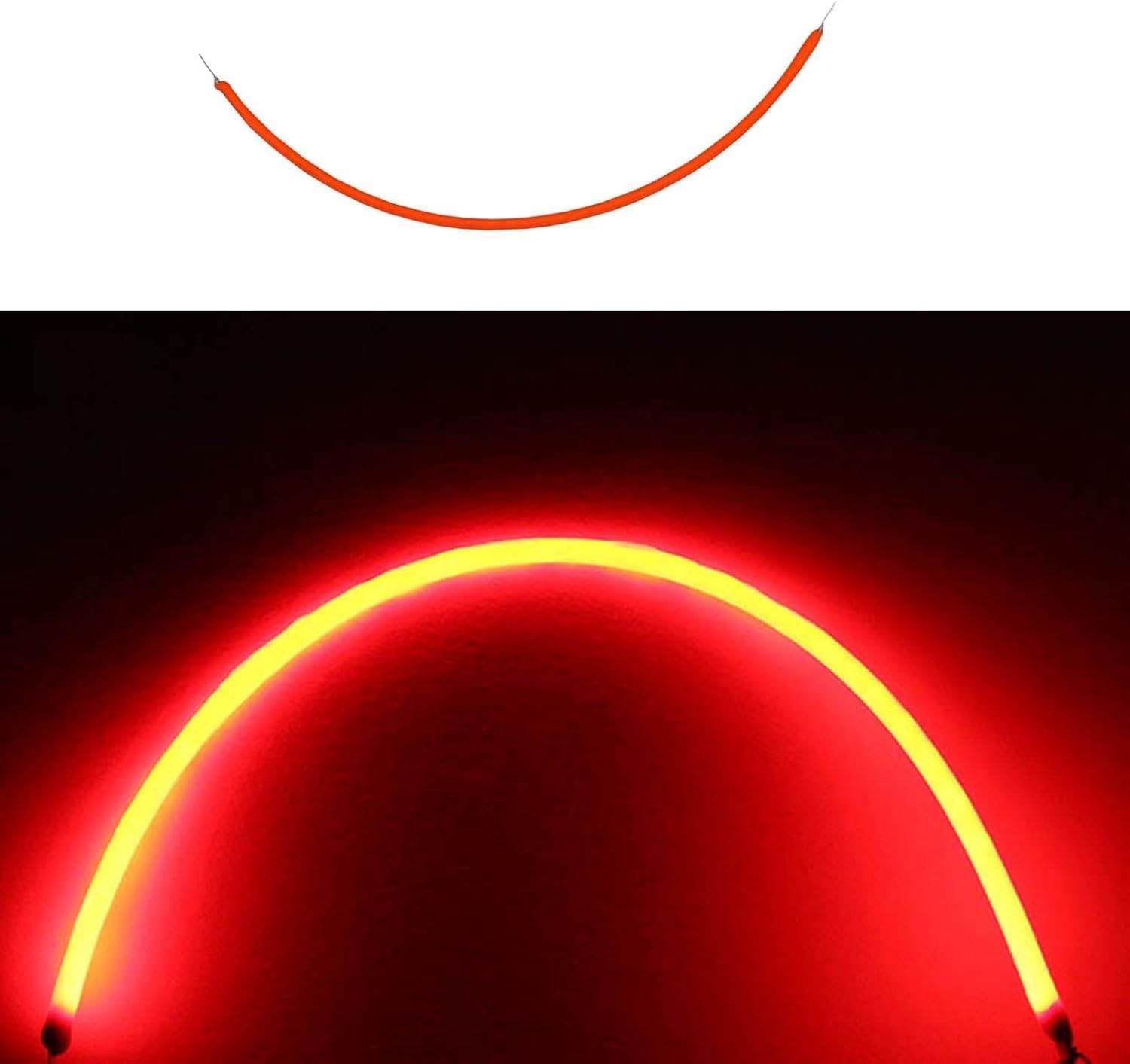 JIzian 3V 130mm Flexible Filament,2200K LED Filament Edison Bulb LED Bead Diodes Light Accessories,Edison Bulb Light Accessories Flexible,Warm Light (Red)