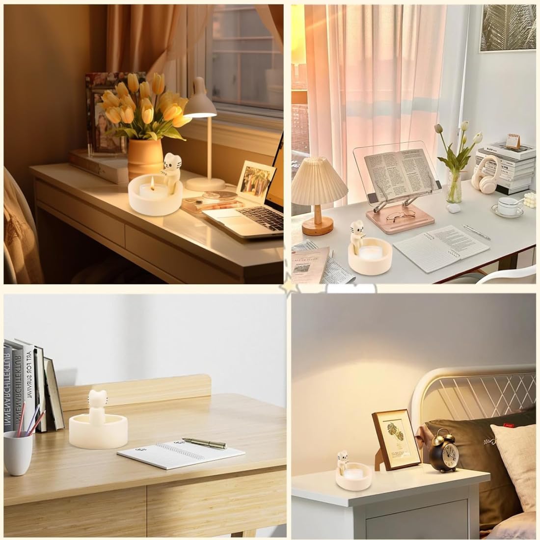 Photophore En Forme De Chat - Avec Pattes De Chat - Pour Le Salon, La Chambre, Le Dîner à La Lueur Des Bougies