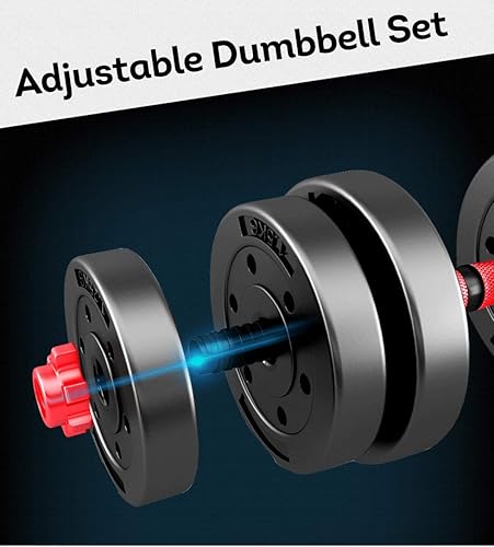 Miniatura 1 de T&R Sports - Juego de mancuernas de goma ajustables (44.1lbs)