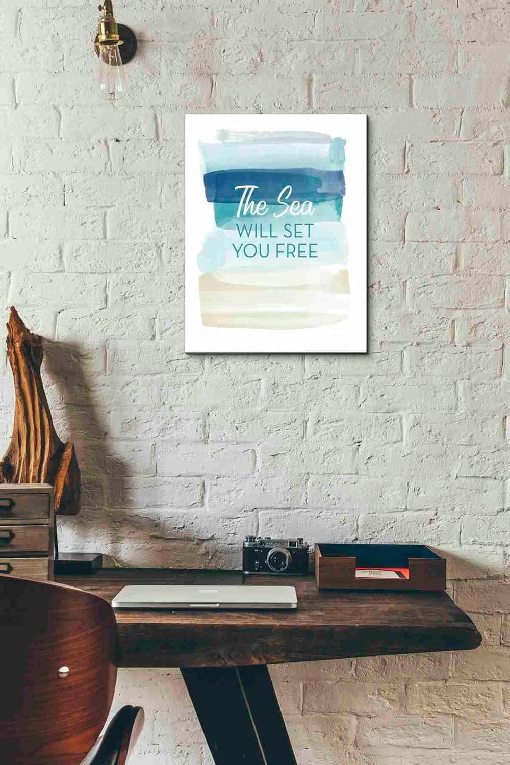 Epic Graffiti 'Sea Will Set You Free' by Linda Woods, Canvas Wall Art, 12"x16"