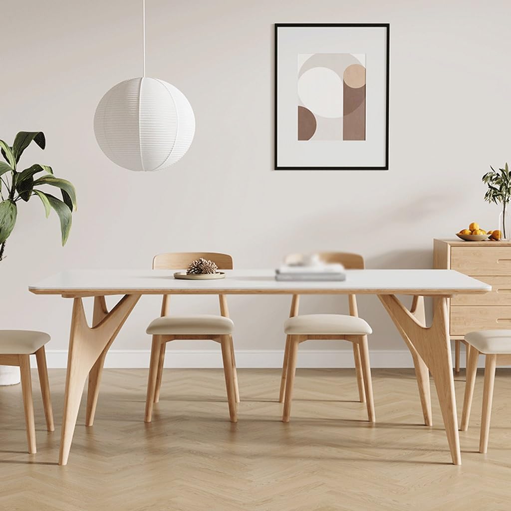 Amazon.com: ULTRAWAVE Dining Table Pure White Slate Dining Table