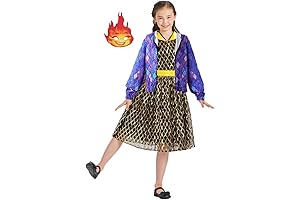 EOILFM Girl's Elemental Ember Costume Dress Set for Role-Playing and Halloween