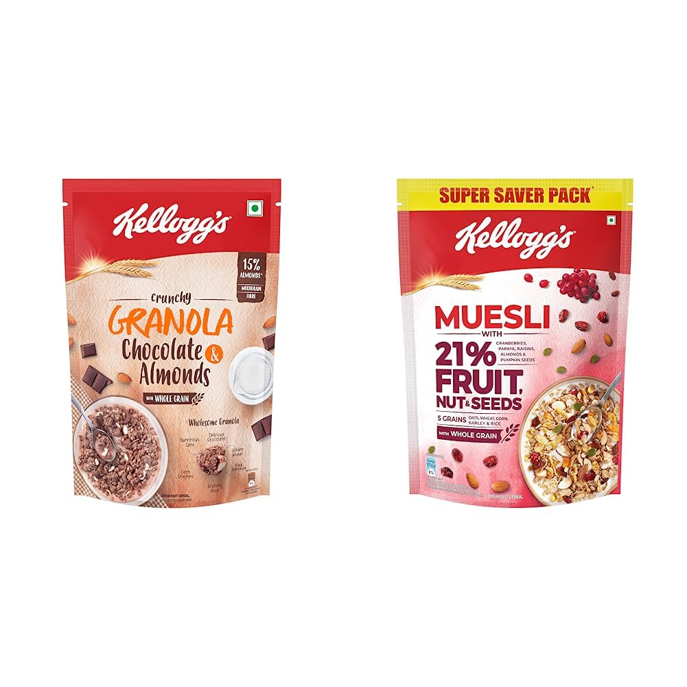 Buy Kellogg's Crunchy Granola Chocolate & Almonds, Multigrain Flakes