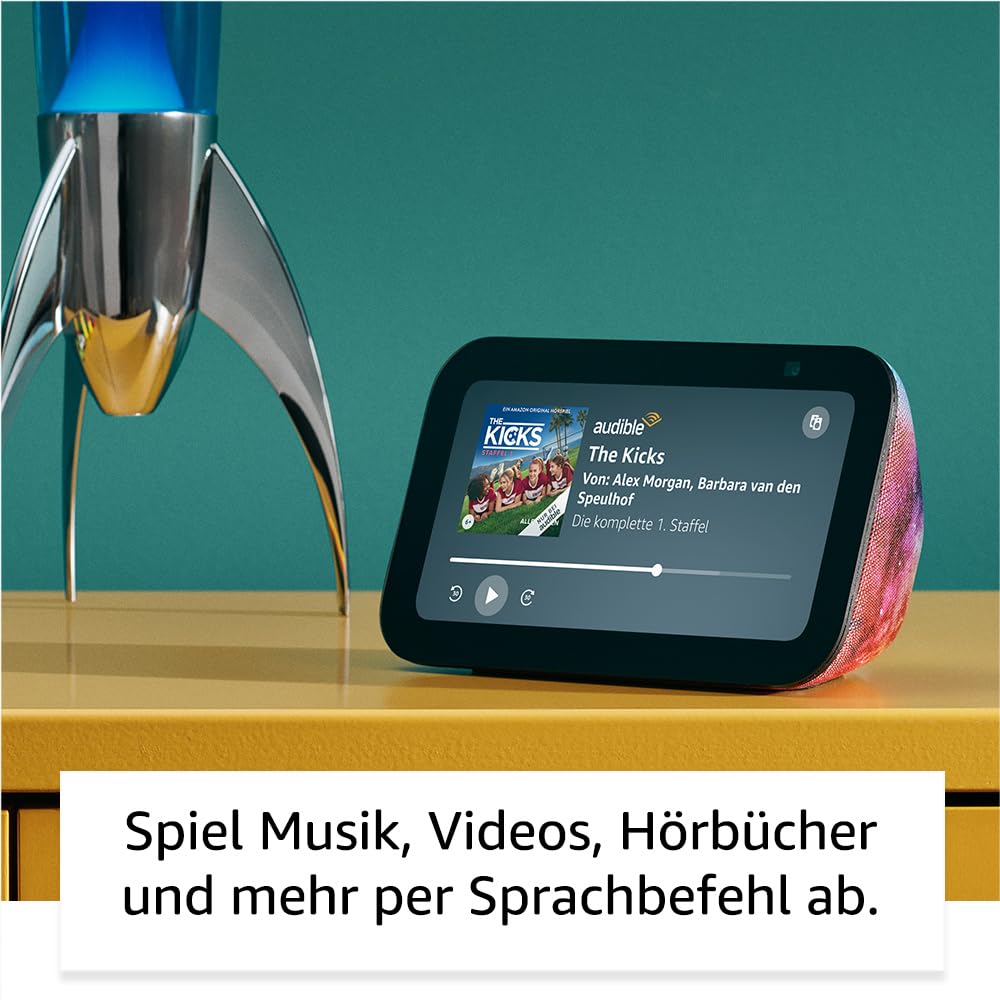 Echo Show 5 Kids (Neueste Generation) | Smart Display | 1 Jahr Amazon Kids+ Inhalte inklusive | Weltraum-Design, mit Alexa+ Early Access