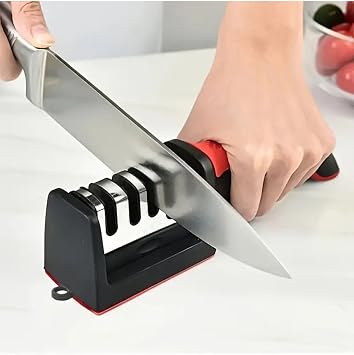 Profesyonel Bıçak Bileyici 3 Açılı Elmas Seramik Tungsten Çelik El Bıçakları Bileme
