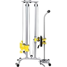 Multifunctional Fitness Rack, Heavy Duty Strength Training Fitness Equipment, Pull Down Machine, Exercise Body Workout Bar Machine, Home Gym System, 220.46 lbs CapacitySilver