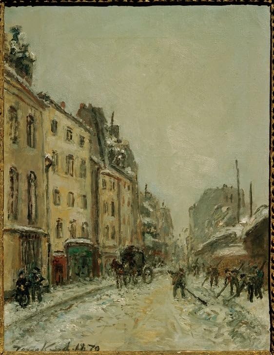 Peinture sur toile Jongkind pour déco chambre nordique 60x90