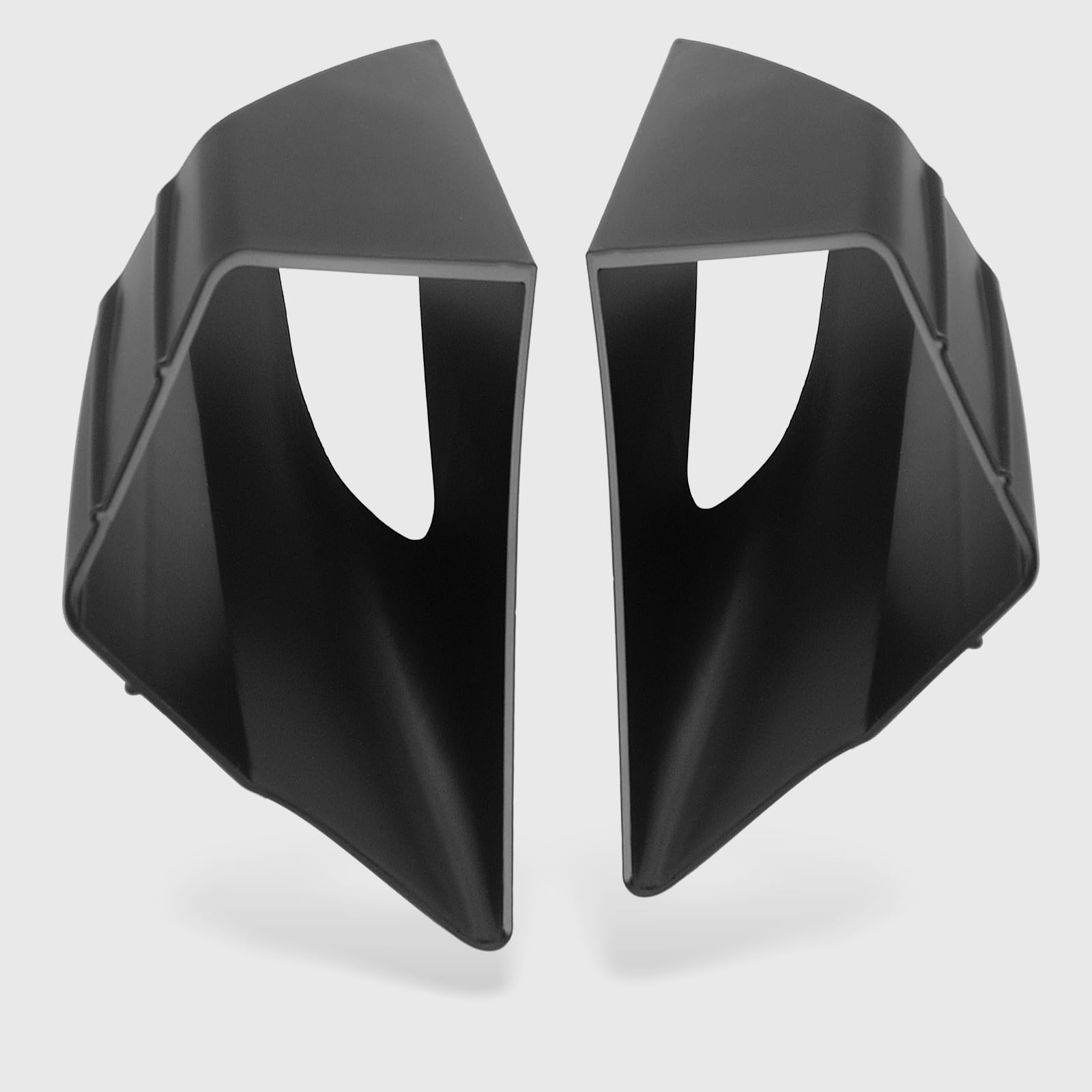 WOOGA Spoilers nus de force de descente latérale de moto aile de carénage Aile de déflecteur d'air pour Ho&n&da CBR650R 2019 2020 2021 2022 2023 Su&zu&ki GSX250R (Noir mat)