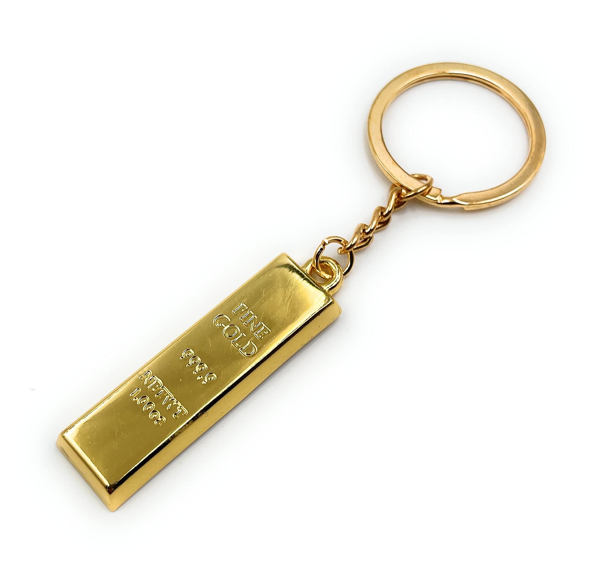 H-Customs Men's Gold Bars Bars Keychain Pendant