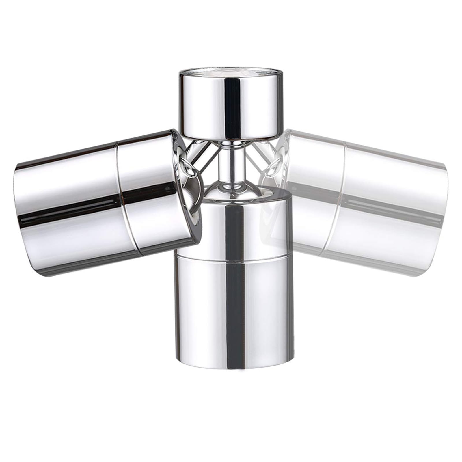Kitchen Sink Faucet Aerator Solid Brass 80-Degree Big Angle Swivel Faucet Aerator Dual-Function 2 Sprayer Kitchen Faucet Attachment Swivel Sprayer- 360-Degree Swivel- Polished Chrome(FM22) - Image 2