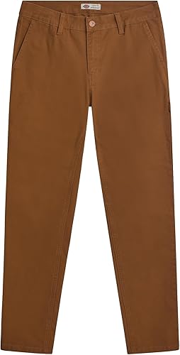 Dickies, Femme, PANTALON DUCK TYPE CHARPENTIER SLIM COUPE DROITE, BRUN DUCK, 32