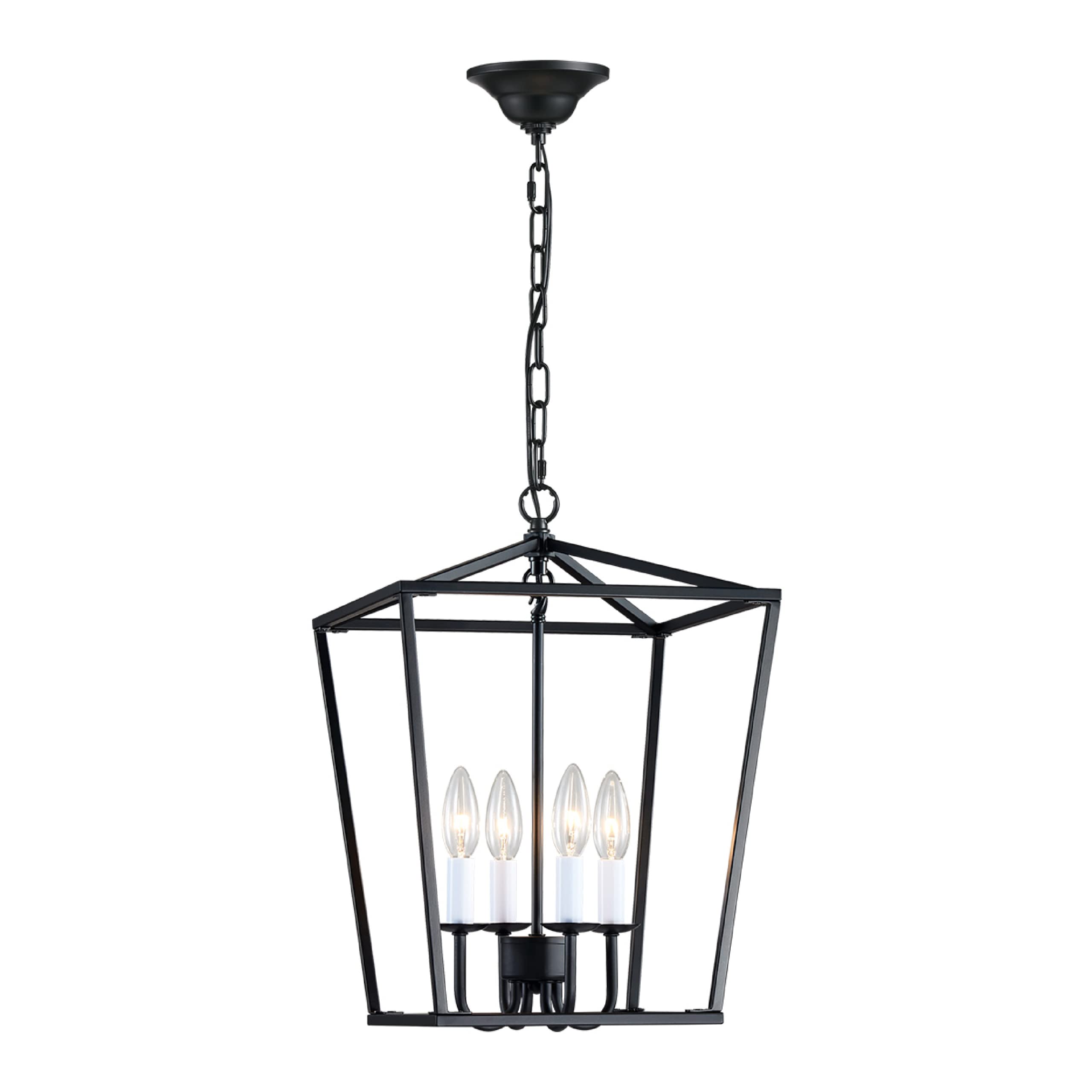 Wieliou Lantern Pendant Light Industrial Vintage Lantern Iron Cage
