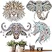 Pegatinas De Pared Animales, Senteen 4pcs Murales De Animales Vinilos De Animales Infantiles Adhesivos Animales Realista Adhesivos Pared Habitación,Para Guardería Dormitorio Salón Decoración Habitació