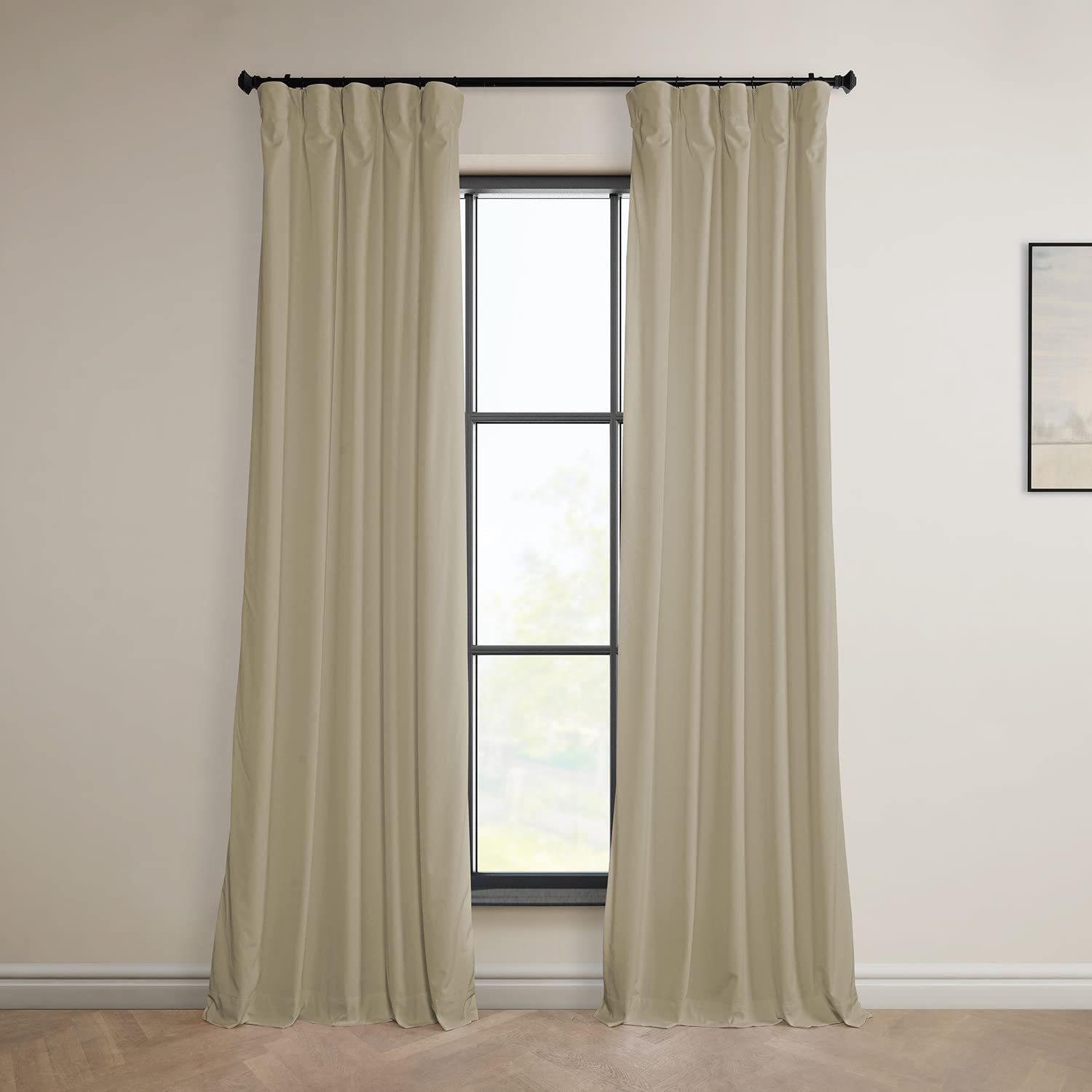 HPD Half Price Drapes Heritage Plush Velvet Curtains 96 Inches Long Room Darkening Curtains for Bedroom & Living Room 50W x 96L