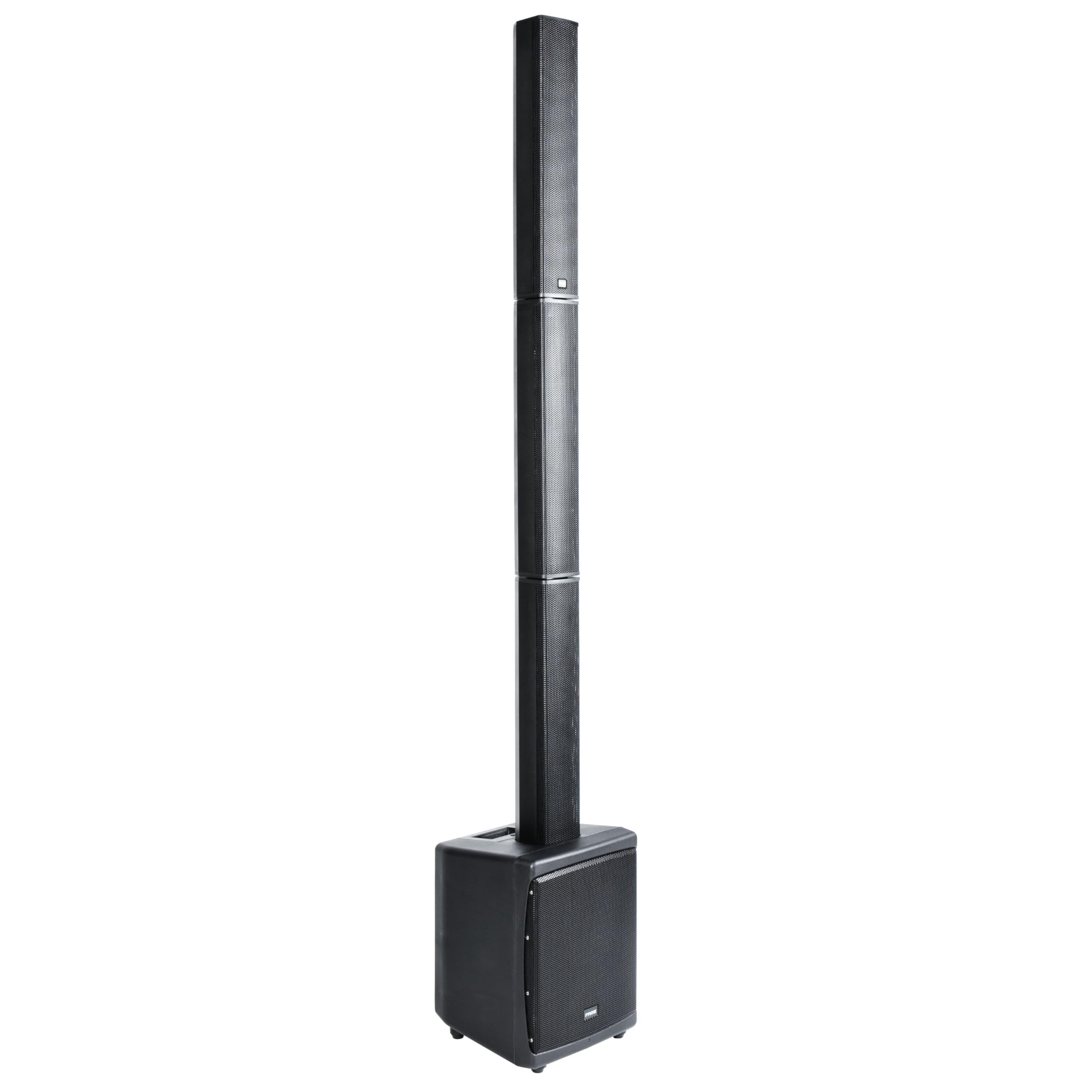 Fame Audio Everest 8 Mobile Akku Lautsprecher, Aktives PA Säulensystem, 200W RMS 800W Peak, 8 Zoll Subwoofer, 6X 2,75 Zoll Wideband Satellit, Bluetooth, 90° Abstrahlwinkel, Leichtgewicht 14.5kg