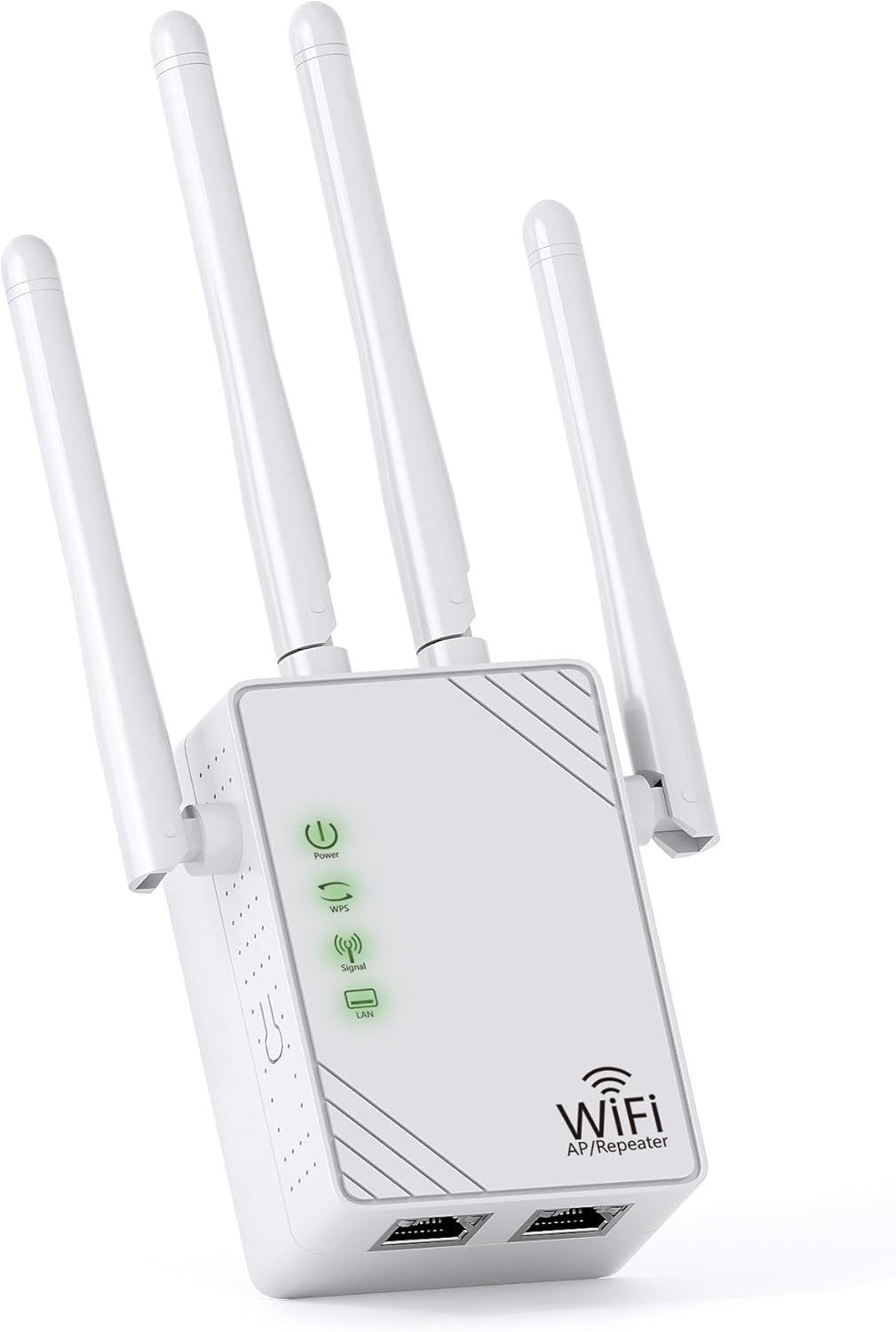 WiFi Extender Signal Booster for Home, 8X Faster Internet Extender WiFi Booster Long Range up to 14,787 Sq Ft, WiFi Repeater W/Ethernet Port, Wireless Signal Amplifier Support 99% Router, 1-Tap Setup