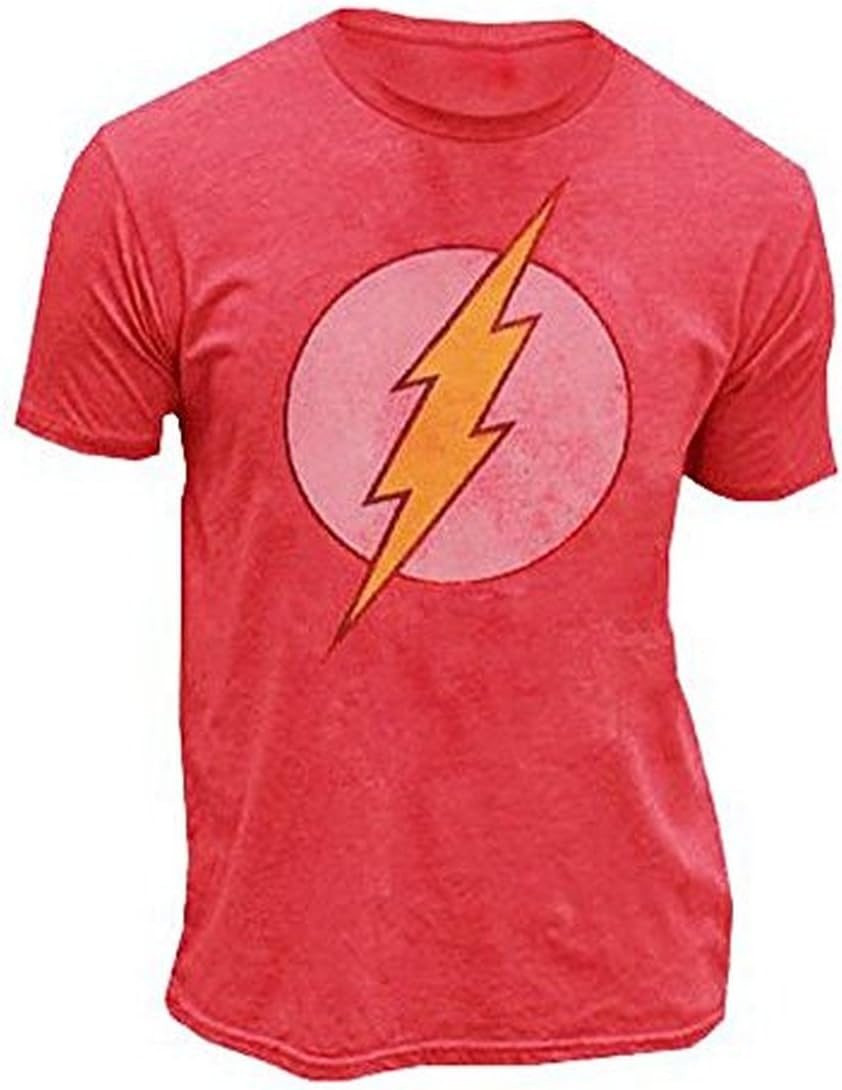 The Flash JF True Vintage Original Distressed Logo Red Mens T-Shirt (Adult XX-Large)