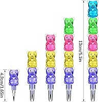Vista 3 de 30 lápices de colores apilables de oso, regalo de cumpleaños de plástico 5 en 1