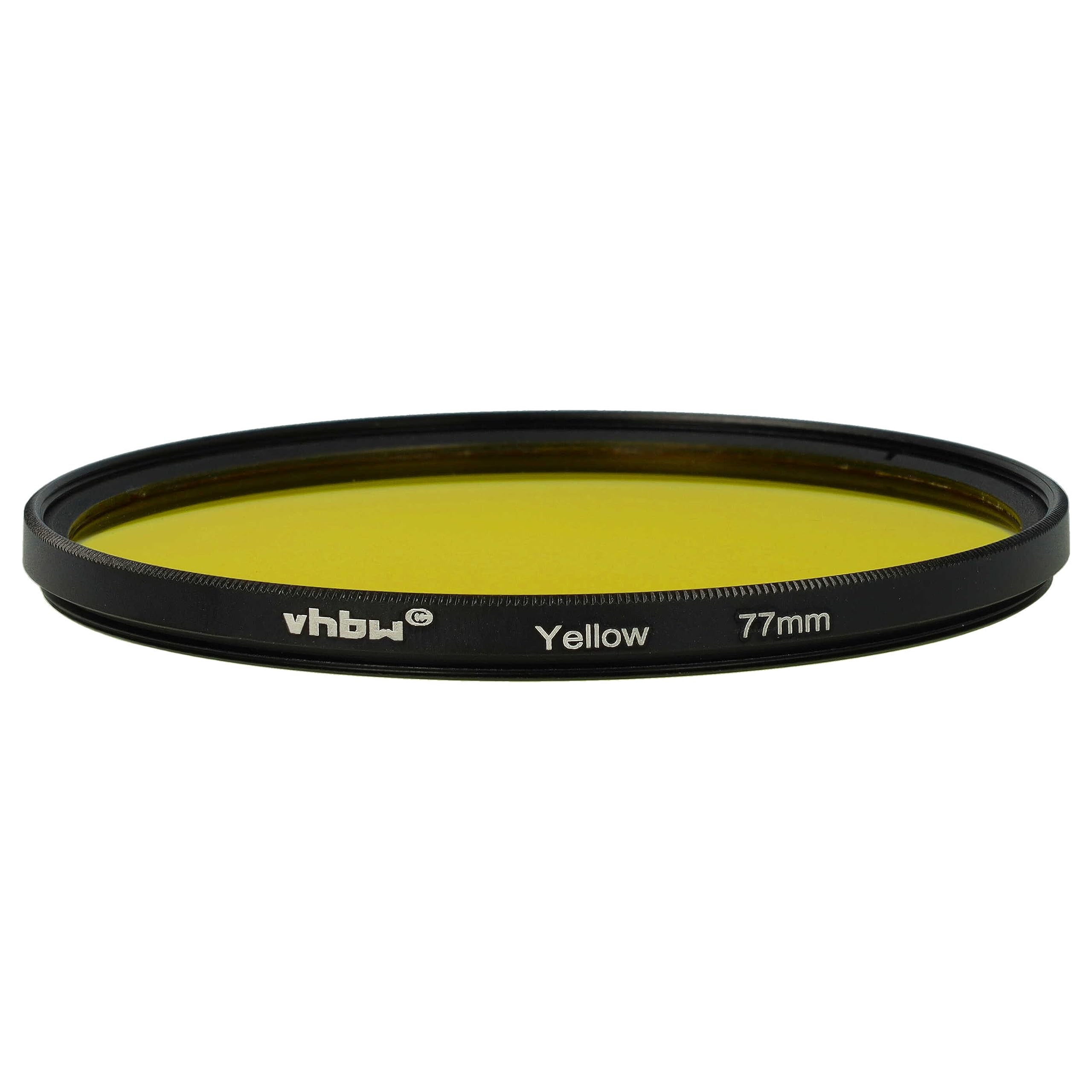 vhbw filtro colorato universale per obiettivi di fotocamere con attacco da 77mm - Filtro giallo