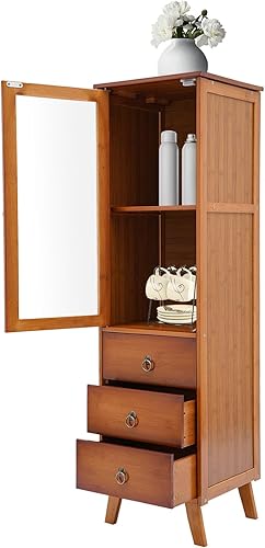 Armario de almacenamiento de madera, armario con 1 puerta y 2 cajones, vitrina, organizador de almacenamiento de armario de cocina para dormitorio,