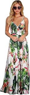 Women Transformer Convertible Multi Way Wrap V-Neck Wedding Bridesmaid Dress Halter Ombre Floral Long Evening Prom Maxi Dress - Buy now