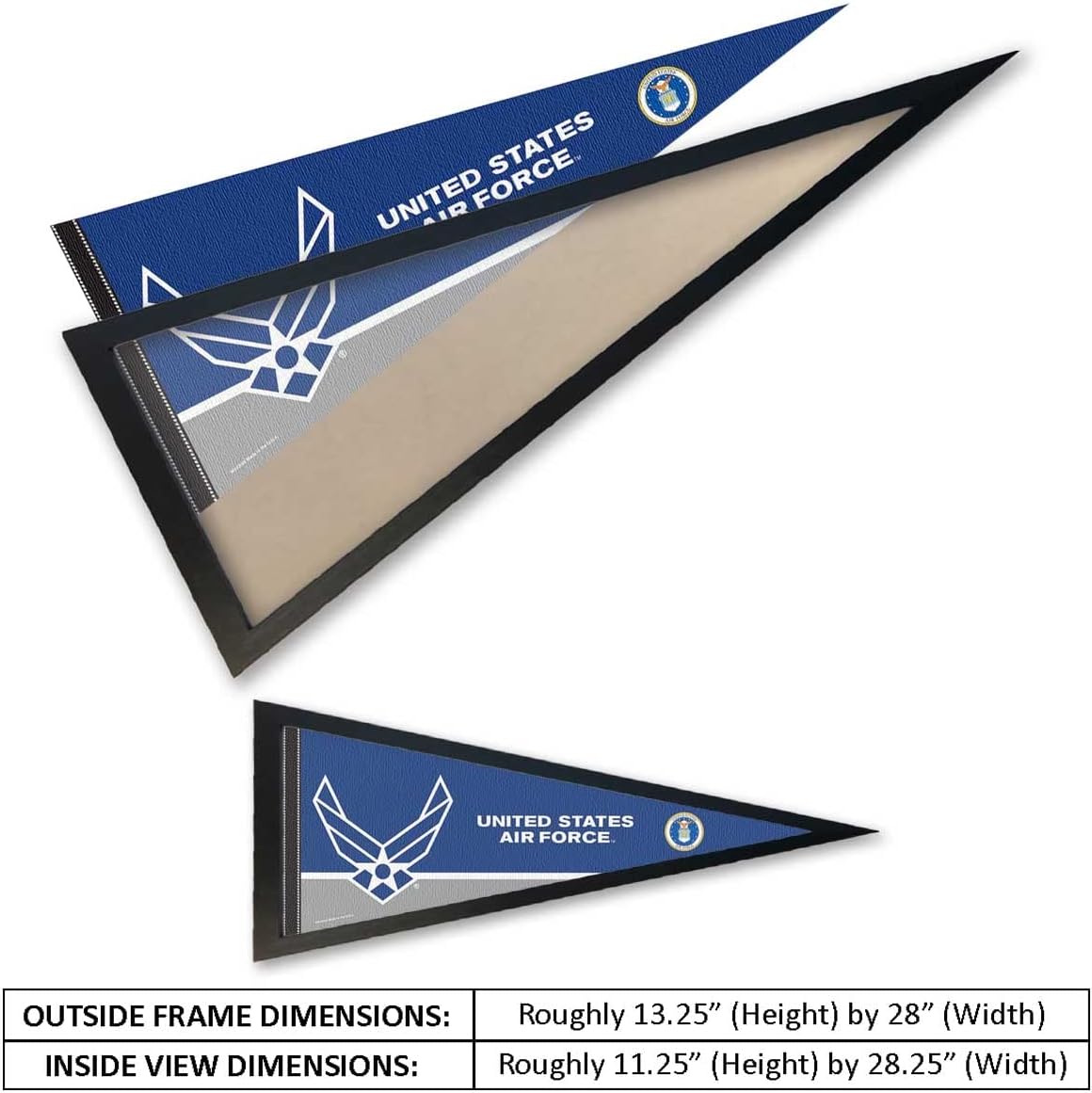 College Flags & Banners Co. United States Air Force Insignia Seal and Wood Pennant Frame