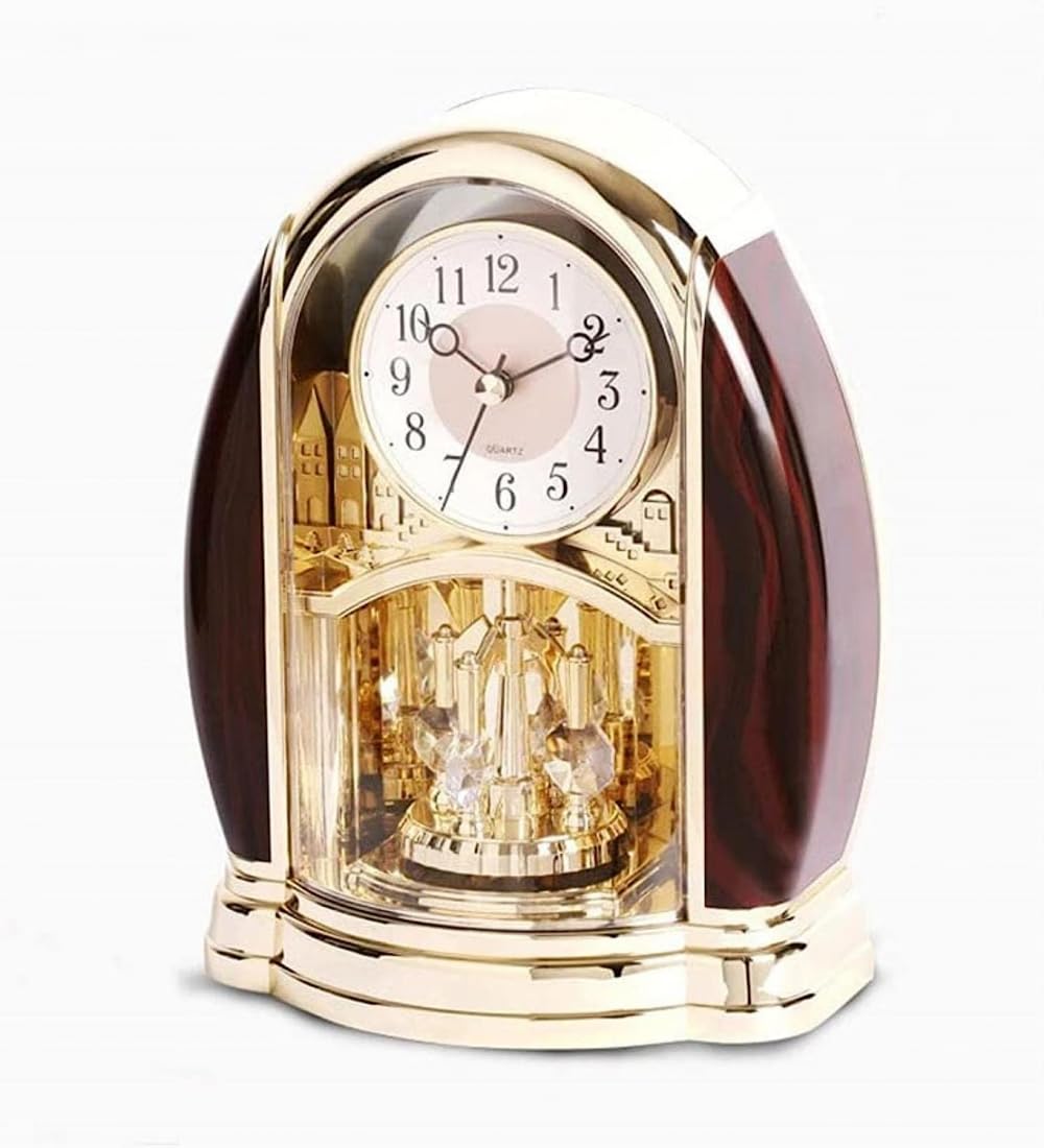 Reloj de mesa silencioso sin tic-tac decorativo a pilas para estantes