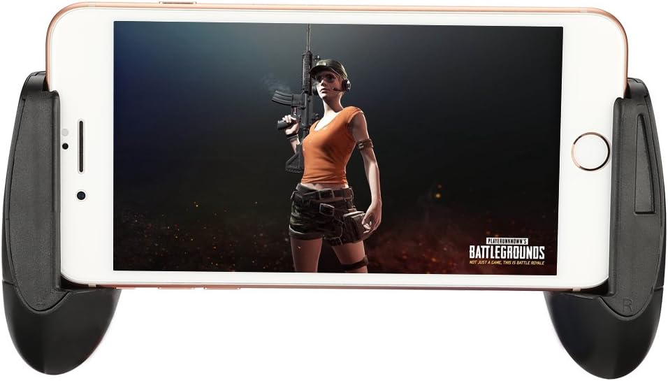 Mobile Game Controller, Aimus Gaming Grip Remote Control Compatible with iPhone PUBG/Fortnite/Knives Out/Rules of Survival, Cell Phone Joystick Holder for Samsung and Android