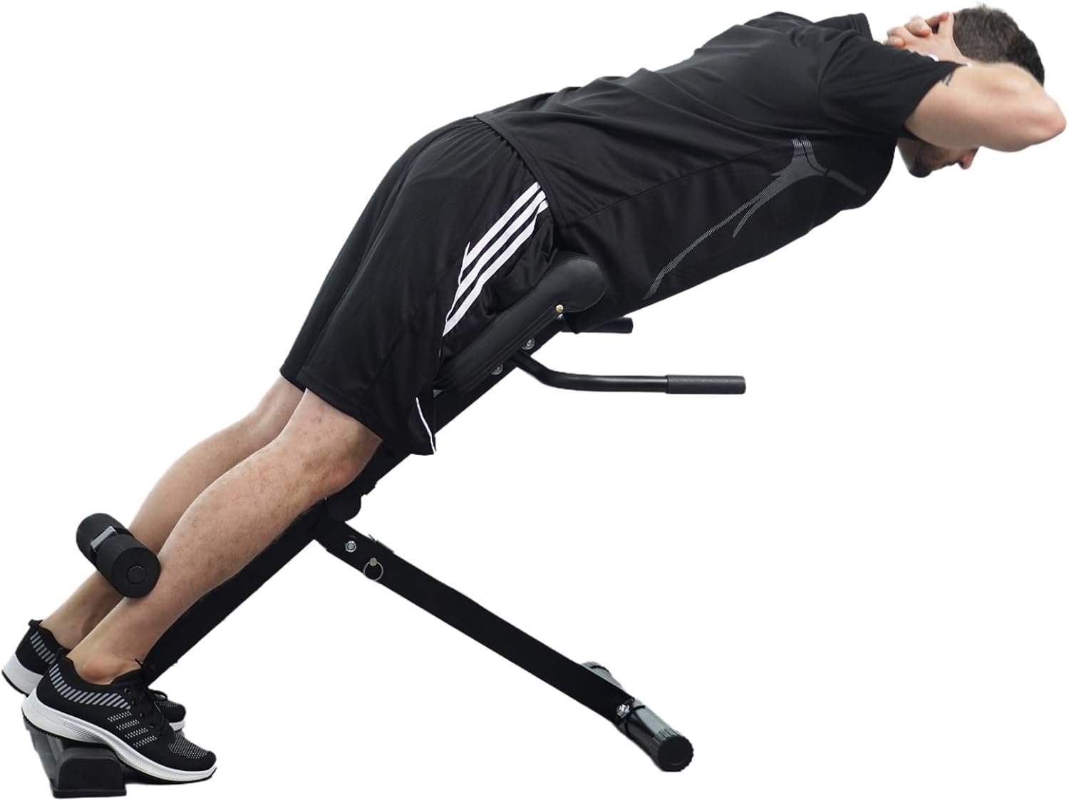 WELAST-Foldable Roman Chair - Adjustable Angle and Height Super Extended Bench - Multi functional Exercise Bench - Home Gym - Suitable for Hip and Abdominal Muscle Exercise