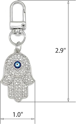 Miniatura 3 de Llaveros contra el mal de ojo Hamsa, llavero de protección con dije de automóvil, bolso y monedero, amuleto de buena suerte