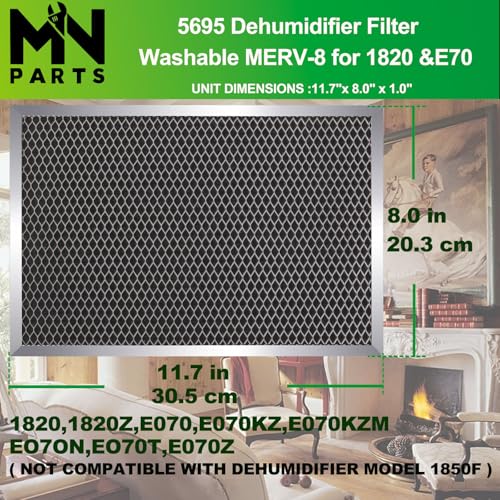 Filtre de déshumidificateur MERV 8 compatible E070 - 3