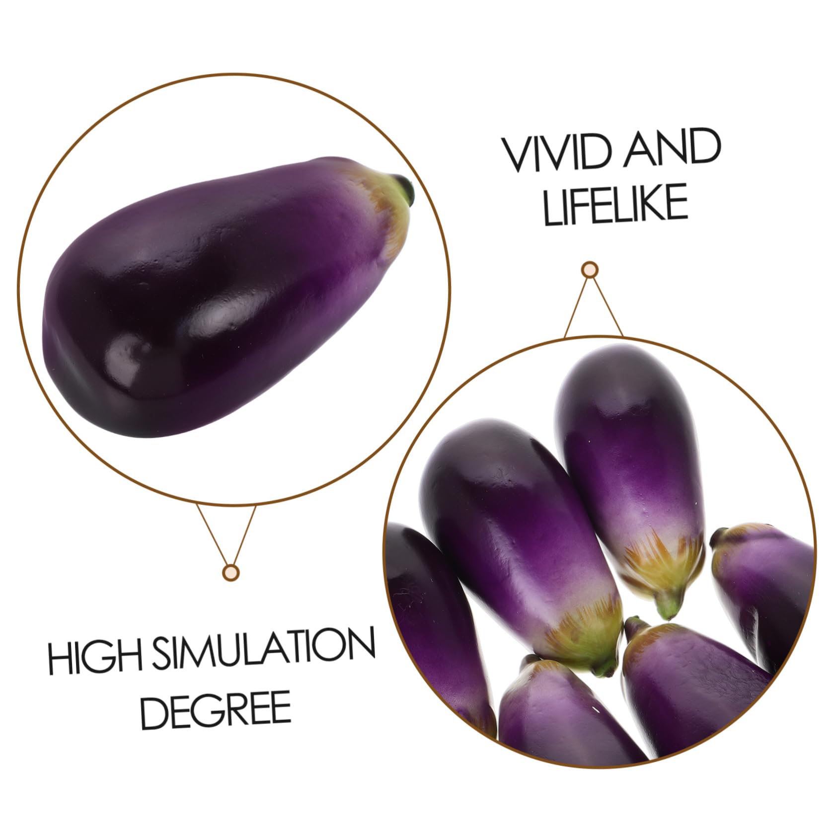 Alipis 2 Sätze Simulation Aubergine Bogus Plastikenten Gefärten Im Kindergarten Bastelbedarf Realistische Aubergine Gefälschte Aubergine Gemüsemodell Dekoratives Gemüse Schaum 6 Stück * 2