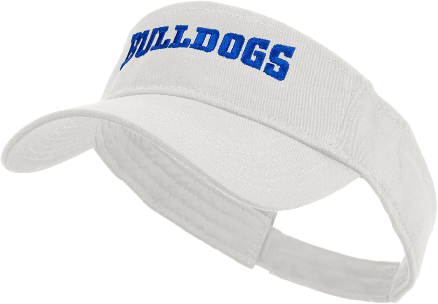 Football Bulldog Logo Embroidered Cotton Twill Sun Visor