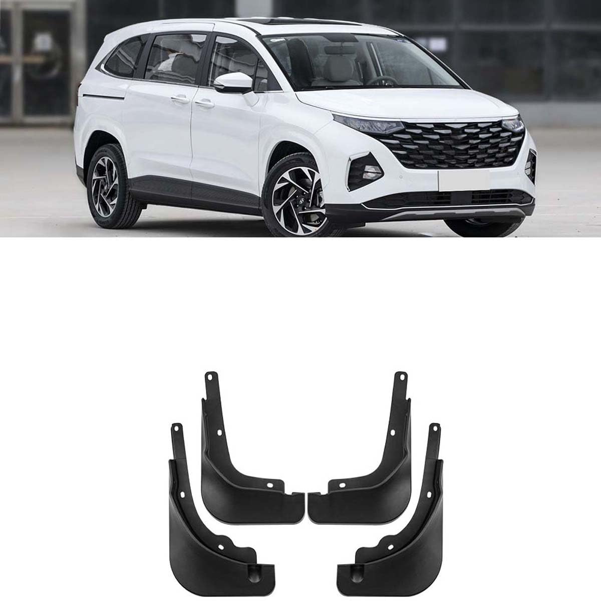BXQDAM Car mud flaps,Compatible with Hyundai Custo 2021-2023,Car exterior accessories