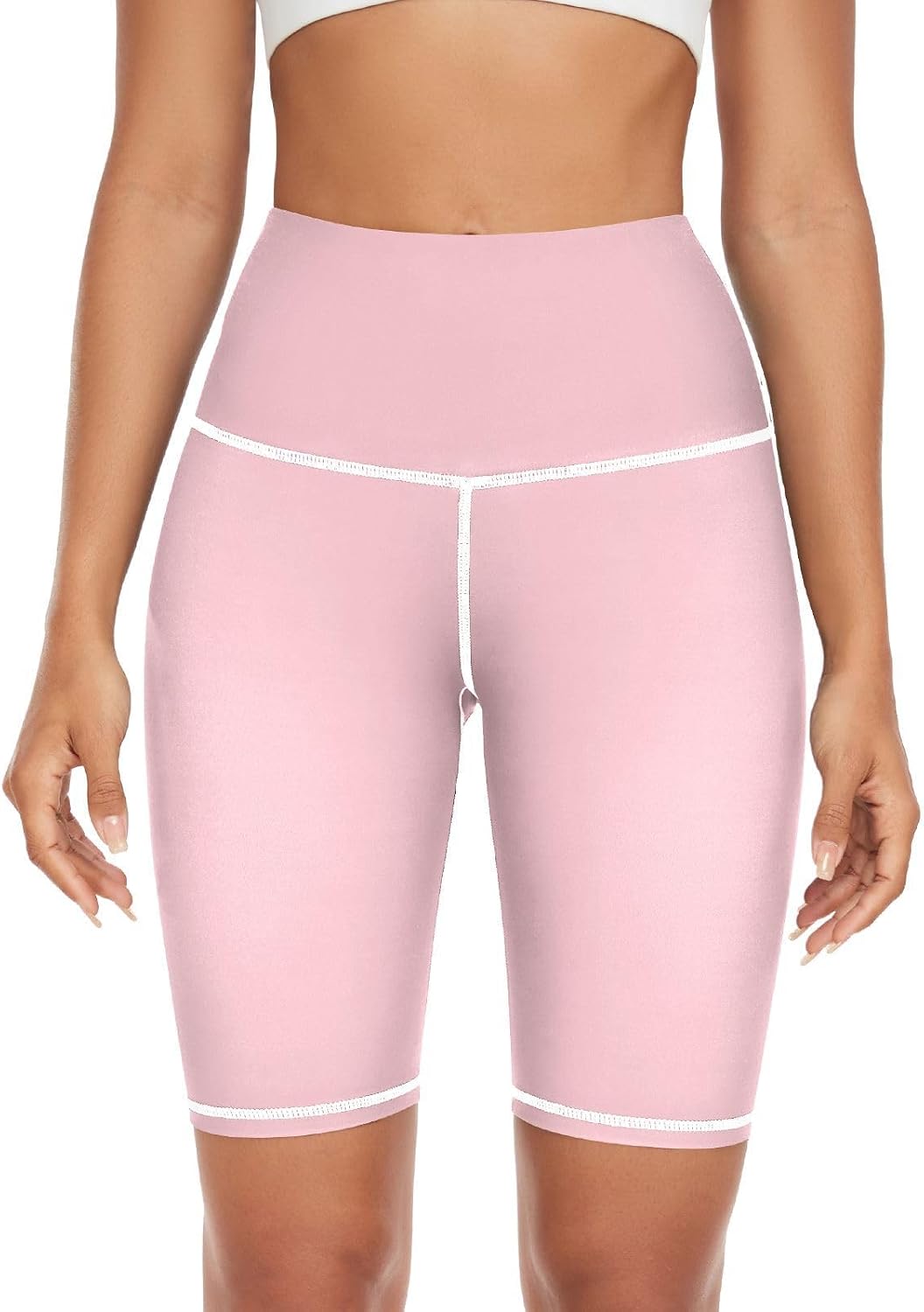 Women's Athletic Shorts No Chafing Soft Blush XS image 2